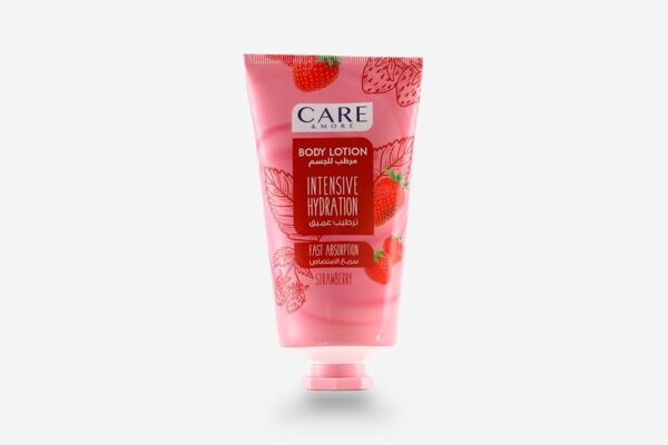 Care & More body lotion intensive hydration fast absorption - 150 ml Strawberry Scent