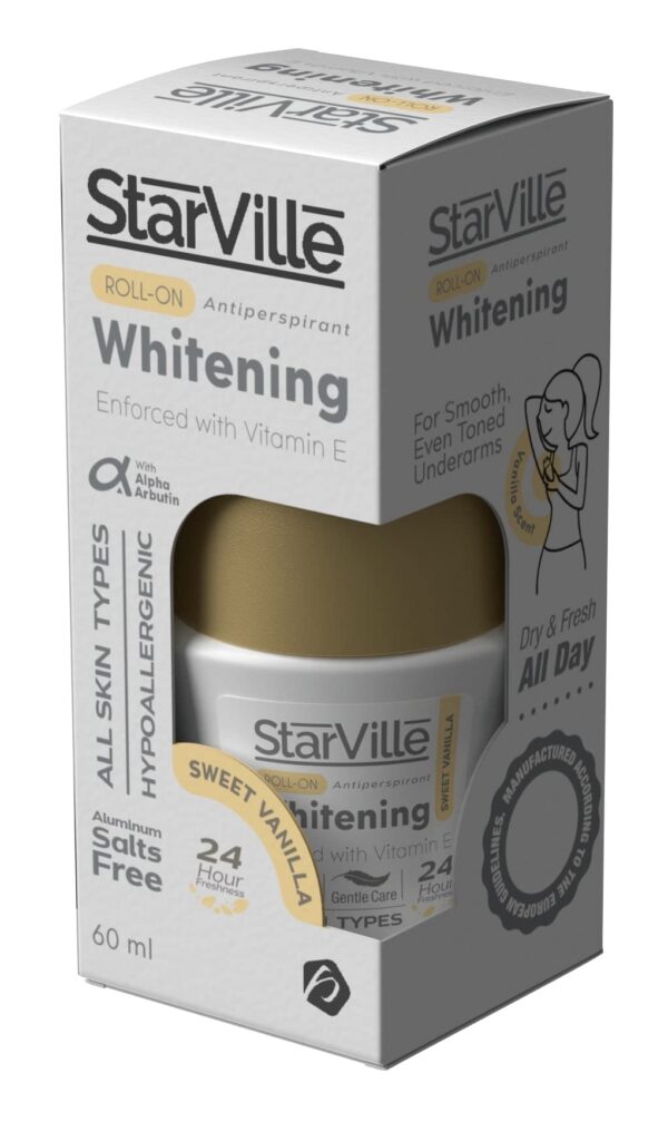 Starville Roll-On Antiperspirant Whitening -60 Ml Sweet vanilla Starville Roll-On Antiperspirant Whitening -60 Ml