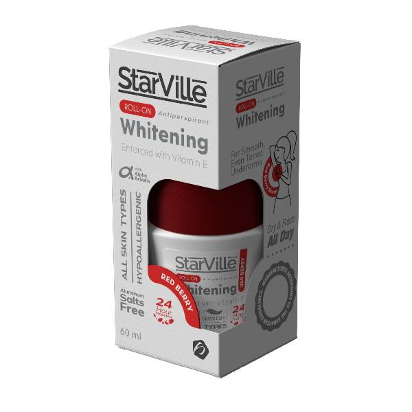 6224010337 Starville Roll-On Antiperspirant Whitening -60 Ml763 Red berry Starville Roll-On Antiperspirant Whitening -60 Ml