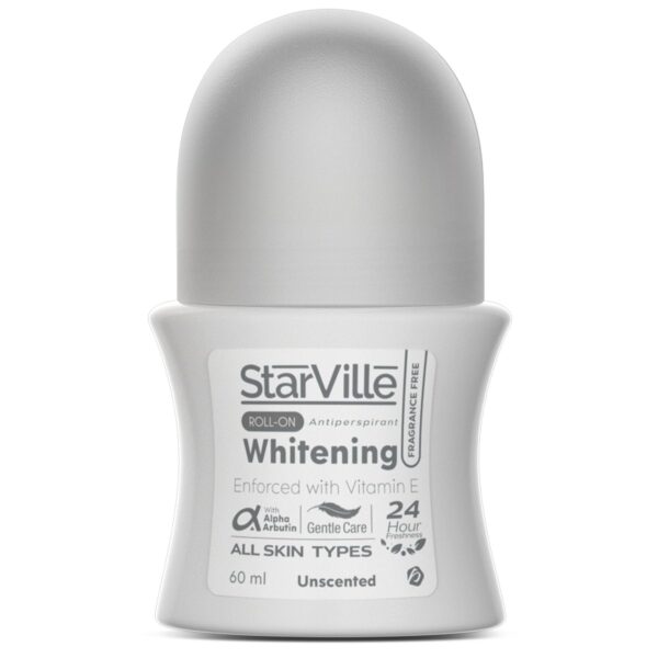 Starville Roll-On Antiperspirant Whitening -60 Ml    Fragrance free Starville Roll-On Antiperspirant Whitening -60 Ml